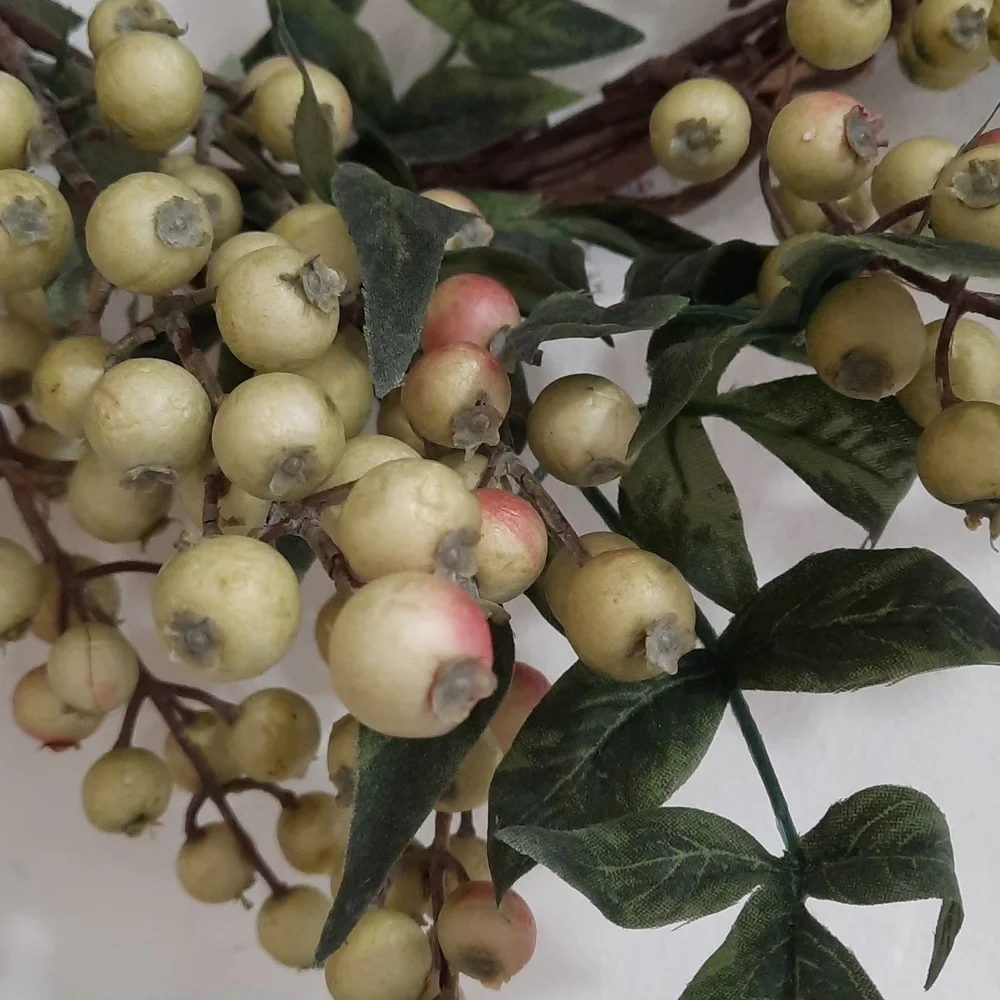 Wreath Rose Hip Clusters Leaves Spring Summer Everyday Home Door Wall Decor